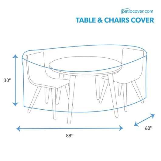Small Oval Table & Chair Combo Cover