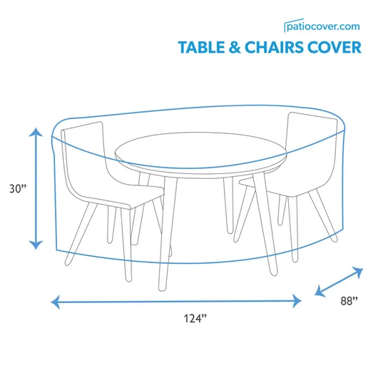Extra Large Oval Table & Chair Combo Cover