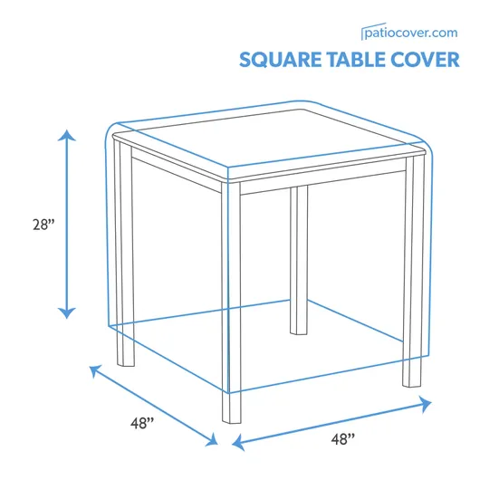 Medium Outdoor Square Table Cover