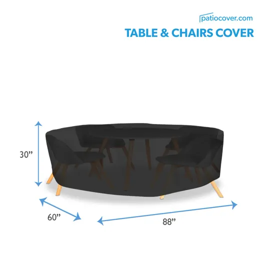 Small Oval Table & Chair Combo Cover