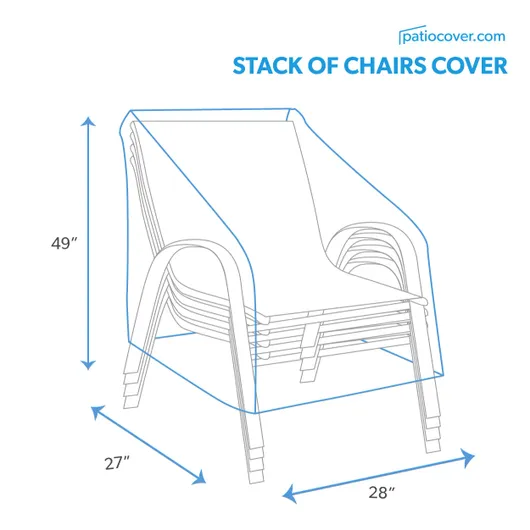 Stack of Chairs Cover or Barstool Cover