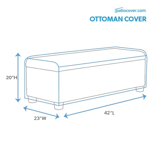 Medium Outdoor Ottoman or Coffee Table Cover
