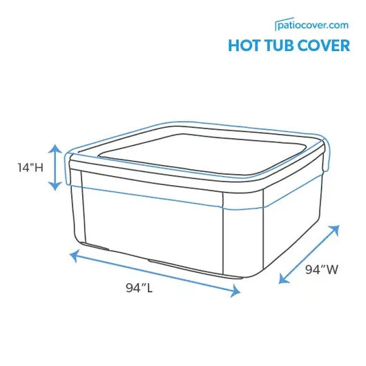 Large Square Hot Tub Cover Cap