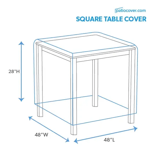 Medium Outdoor Square Table Cover