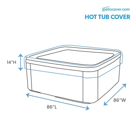 Medium Square Hot Tub Cover Cap