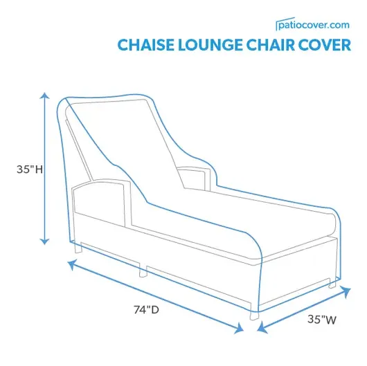 Large Outdoor Chaise Lounge Cover